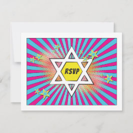 Estrella del cómic de David Bar Mitzvah RSVP