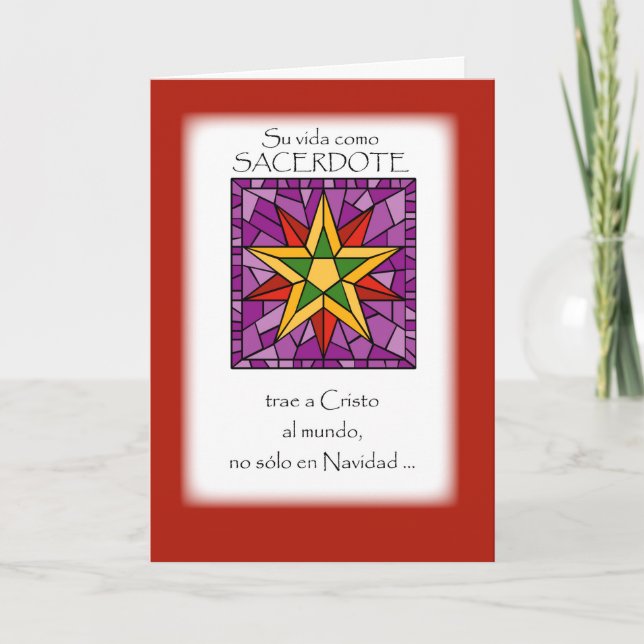 Estrella del navidad del sacerdote, española (Anverso)