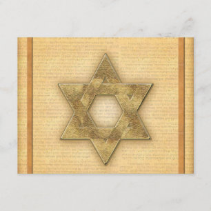 Estrella del oro de DIY de la plantilla de Mitzvah