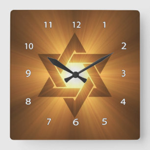 Estrella del reloj de pared de David