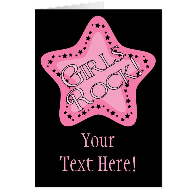 Estrella del rosa de rock de los chicas (Frente)