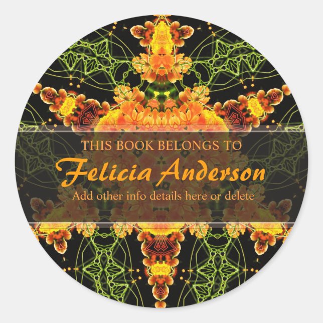 Estrella del triángulo: Etiqueta artística redonda (Anverso)