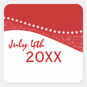 Estrella deslumbrante roja se curva en Pegatinas