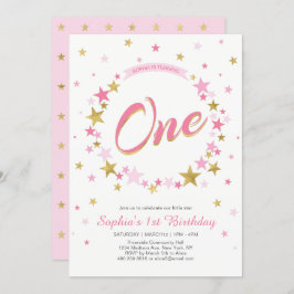Estrella dorada | Chica 1ª invitación de cumpleaño