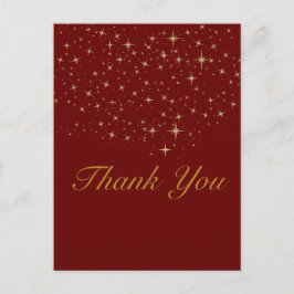 Estrella dorada gracias postal