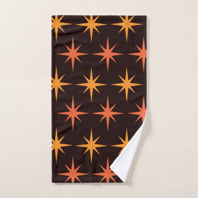 Estrella explosiva naranja y ámbar Moderno de medi (Toalla de mano)