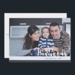 Estrella feliz de Jánuca de la tarjeta de la foto<br><div class="desc">La estrella feliz elegante y linda de Jánuca de la tarjeta de la foto del día de fiesta de David es perfecta para todos sus amigos y familia estas vacaciones. Modifique el texto para requisitos particulares con su apellido y el año e intercambie hacia fuera la imagen por una foto...</div>
