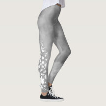 Estrella Gris y Leggings Florales - Estética Chic