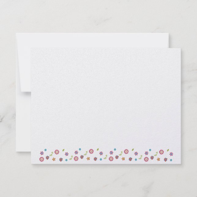 Estrella judía de flores de David Bat Mitzvah RSVP (Anverso)
