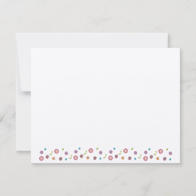 Estrella judía de flores de David Bat Mitzvah RSVP (Anverso)