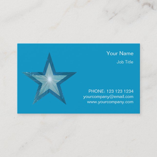 estrella lateral de la tarjeta azul (Anverso)