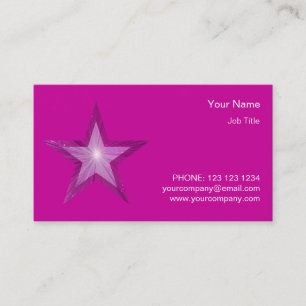 Estrella lateral de la tarjeta de visita de estrel