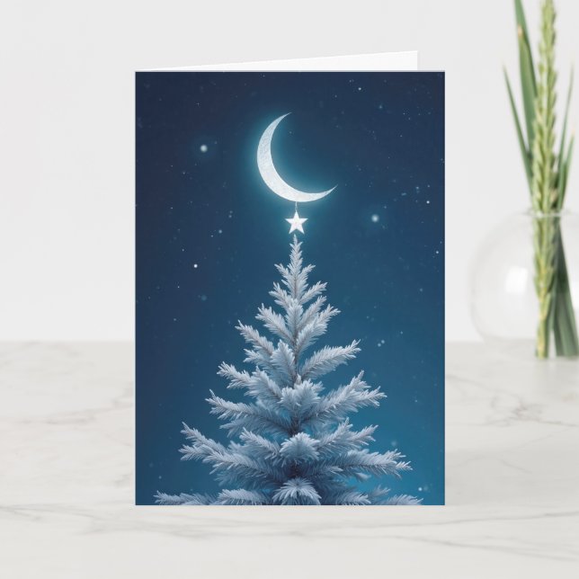 Estrella navidad gritando desde una luna creciente (Anverso)