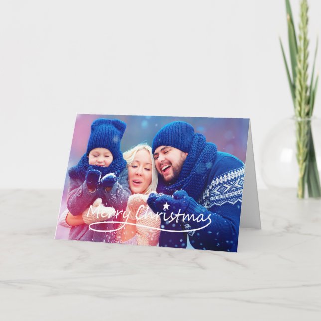 Estrella navideña de Merry | Tarjeta de felicitaci (Anverso)