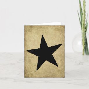 Estrella negra solitaria- Tarjetas de notas de la 
