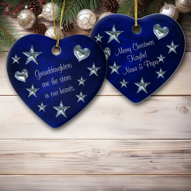 Estrella nieta y adorno navideño de corazón (Subido por el creador)