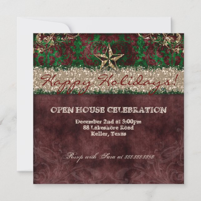 Estrella occidental del damasco de la tarjeta de (Anverso)