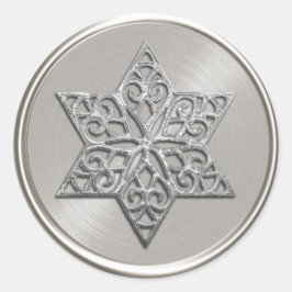 Estrella Ornate Silver del Sello para sobres David