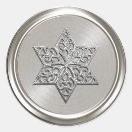 Estrella Ornate Silver del Sello para sobres David