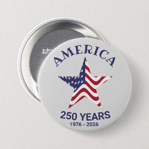 Estrella Patriótica Botón 250 Años Bandera America