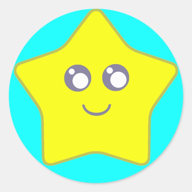 Estrella pegatina de Kawaii (Anverso)