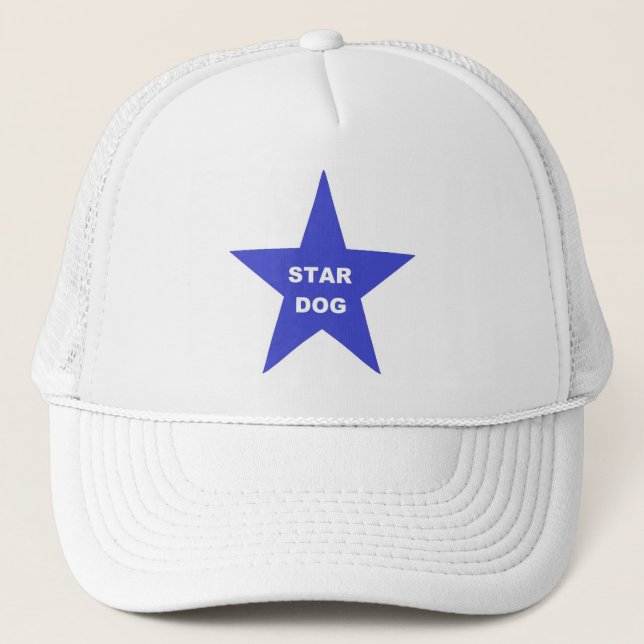 Estrella perro gorra en estrella azul (Anverso)
