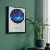 Estrella personalizado Mapa Arte Metalizado - La n