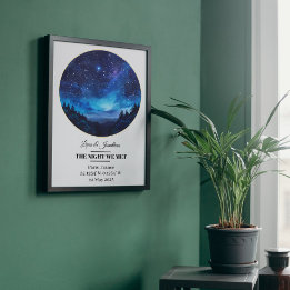 Estrella personalizado Mapa Arte Metalizado - La n