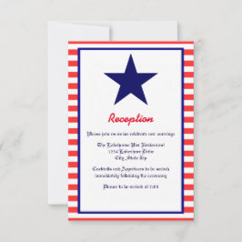 Estrella Roja Blanca y Azul - Invitación de Recepc