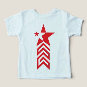 Estrella Roja con Flechas de Chevron