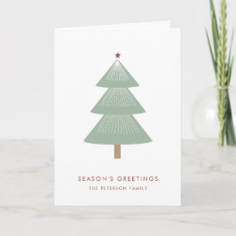 Estrella roja del árbol de Navidad moderno simple