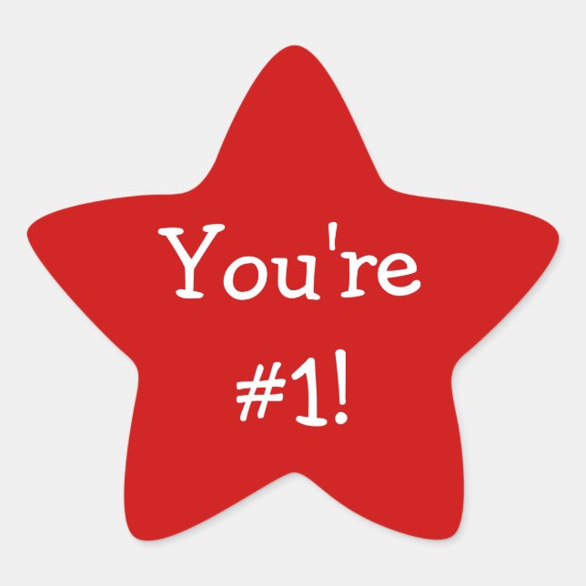 Estrella roja eres Pegatina #1 (Anverso)