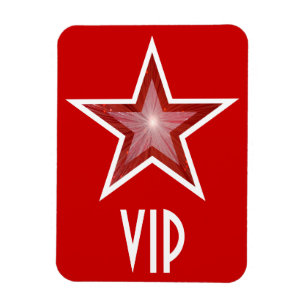 Estrella roja 'VIP' imán flexible rojo