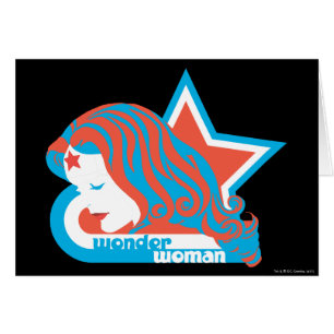 Estrella roja y azul de la mujer Maravilla