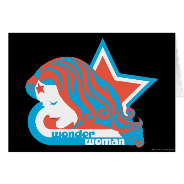 Estrella roja y azul de la mujer Maravilla (Anverso (Horizontal))