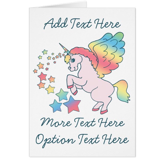 Estrella rosada del arco iris del unicornio (Frente)