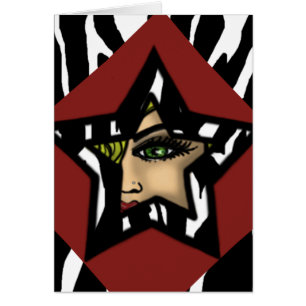 Estrella-Tarjeta del estallido de la cebra