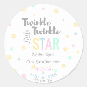 Estrella Twinkle Twinkle personalizada - Pegatina