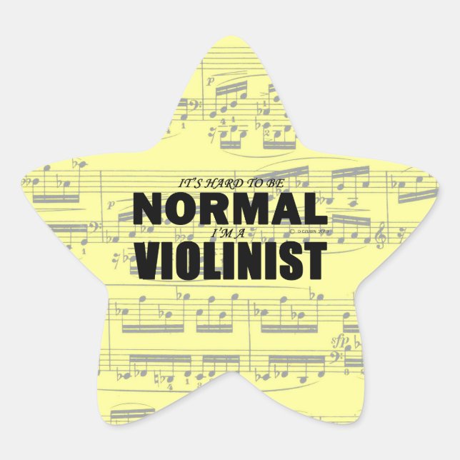 Estrella violinista normal Pegatina (Anverso)
