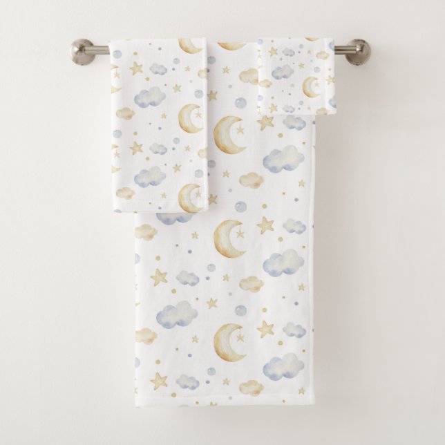 Estrellas acuáticas de la luna y patrón de la nube (In situ)