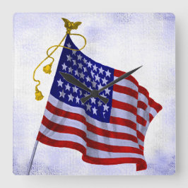 Estrellas antiguas y rayas de reloj de la bandera 