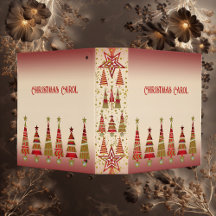Estrellas árboles decoran Navidades Carol Book Bin