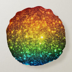 Estrellas arcoiris redondeadas de almohada