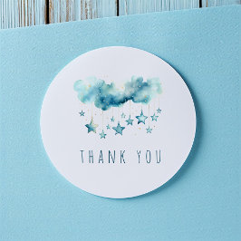 Estrellas azules gracias pegatina