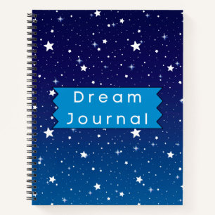 Estrellas azules y blancas y el diario Sky Dream