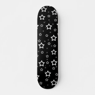 Estrellas blancas de fondo negro: Skateboard