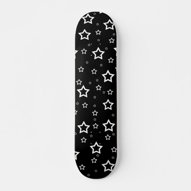 Estrellas blancas de fondo negro: Skateboard (Anverso )