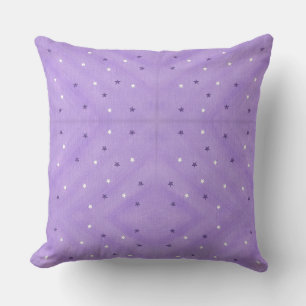 Estrellas blancas moradas Cojines decorativos de l