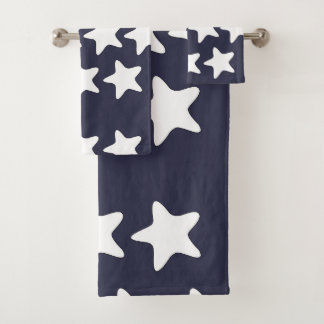 Estrellas Blancas Sobre Azul Marino