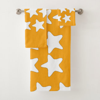 Estrellas Blancas Sobre Naranja